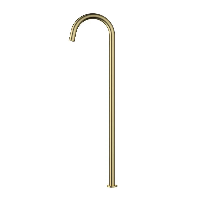 Star Mini Brushed Gold Round Freestanding Bath Spout