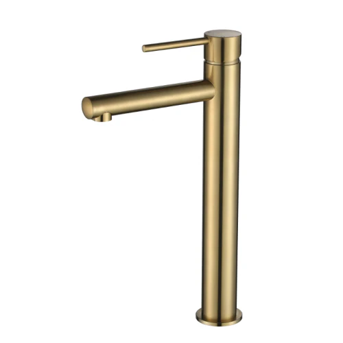 Star Mini Brushed Gold Tall Basin Mixer