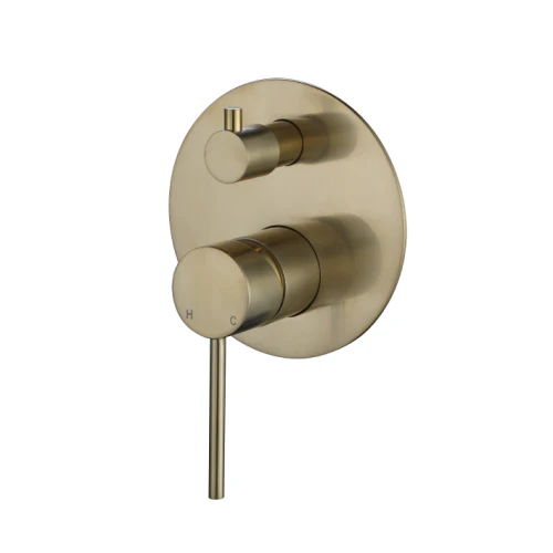 Star Mini Brushed Gold Wall Diverter