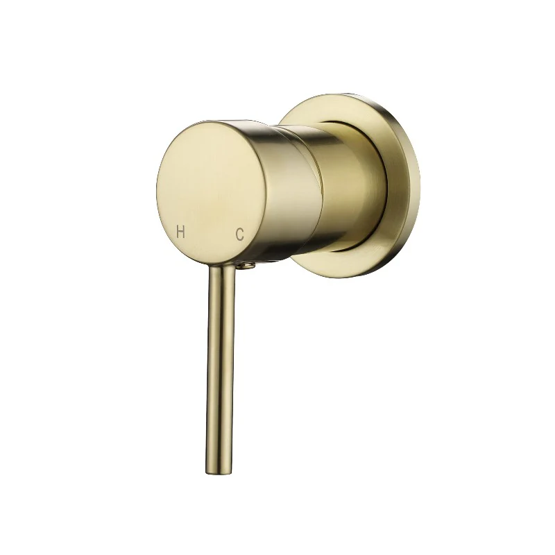 Star Mini Brushed Gold Wall Mixer - 60mm Plate