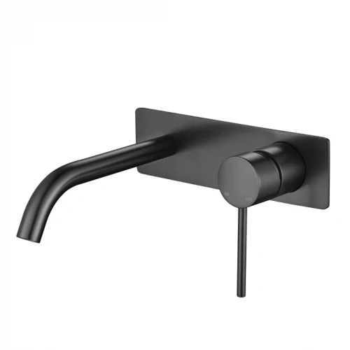 Star Mini Gun Metal Grey Wall Basin Mixer Combination