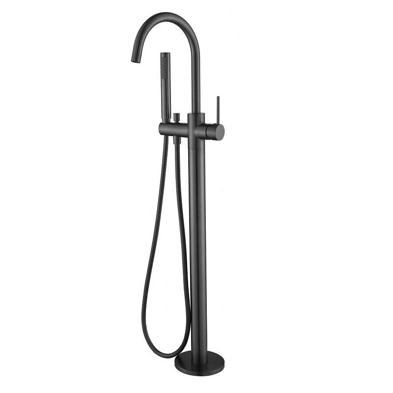 Star Mini Gun Metal Round Freestanding Multifunction Bath Spout