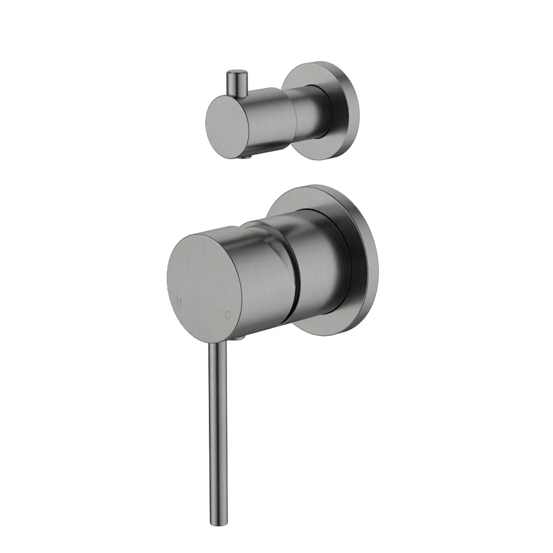 Star Mini Gun Metal Wall Diverter - Sperate Back Plate