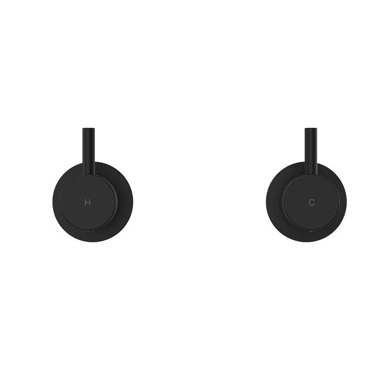 Star Mini Matte Black Pin Wall Tap Set 1/4 Turn - Image 3
