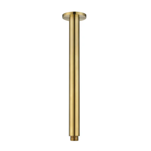 Star Mini Round Brushed Gold Ceiling Shower Arm