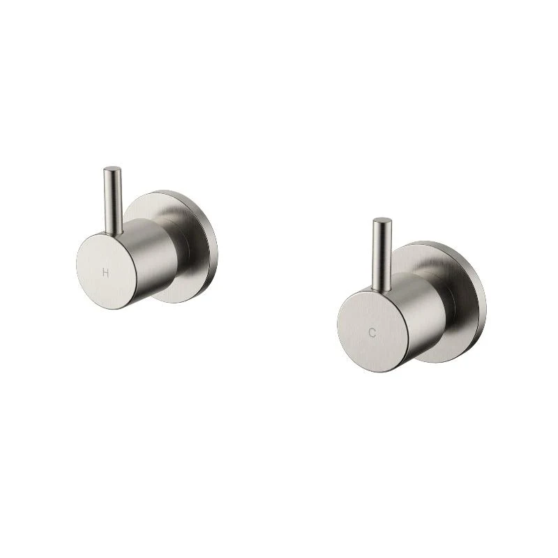 Star Mini Warm Brushed Nickel Pin Wall Tap Set 1/4 Turn