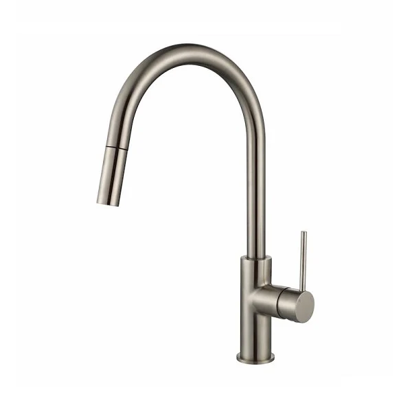 Star Mini Warm Brushed Nickel Pull Out Kitchen Mixer