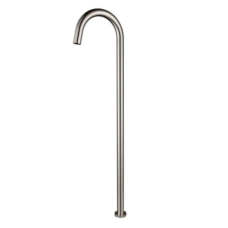 Star Mini Warm Brushed Nickel Round Freestanding Bath Spout