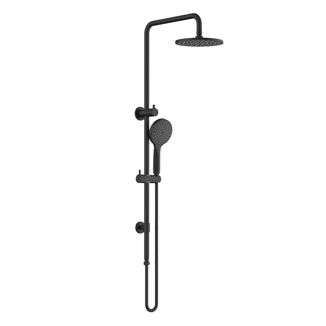 Star Project Matte Black Multifunction Shower Rail Set