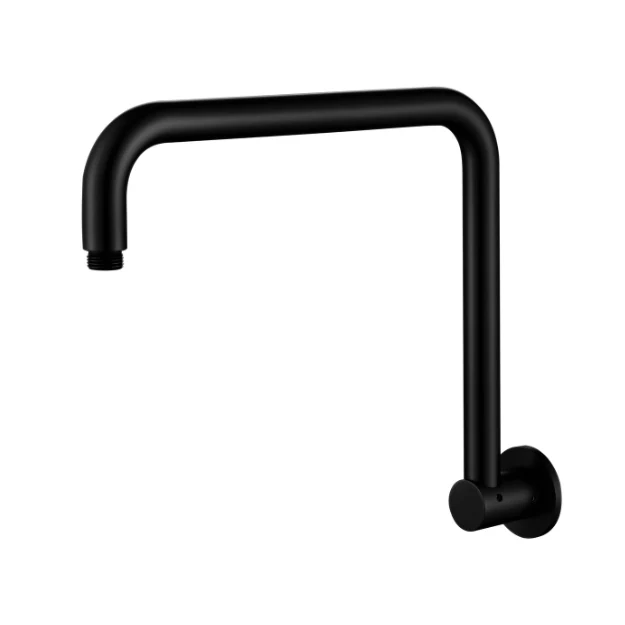 Star Round Matt Black High Rise Shower Arm