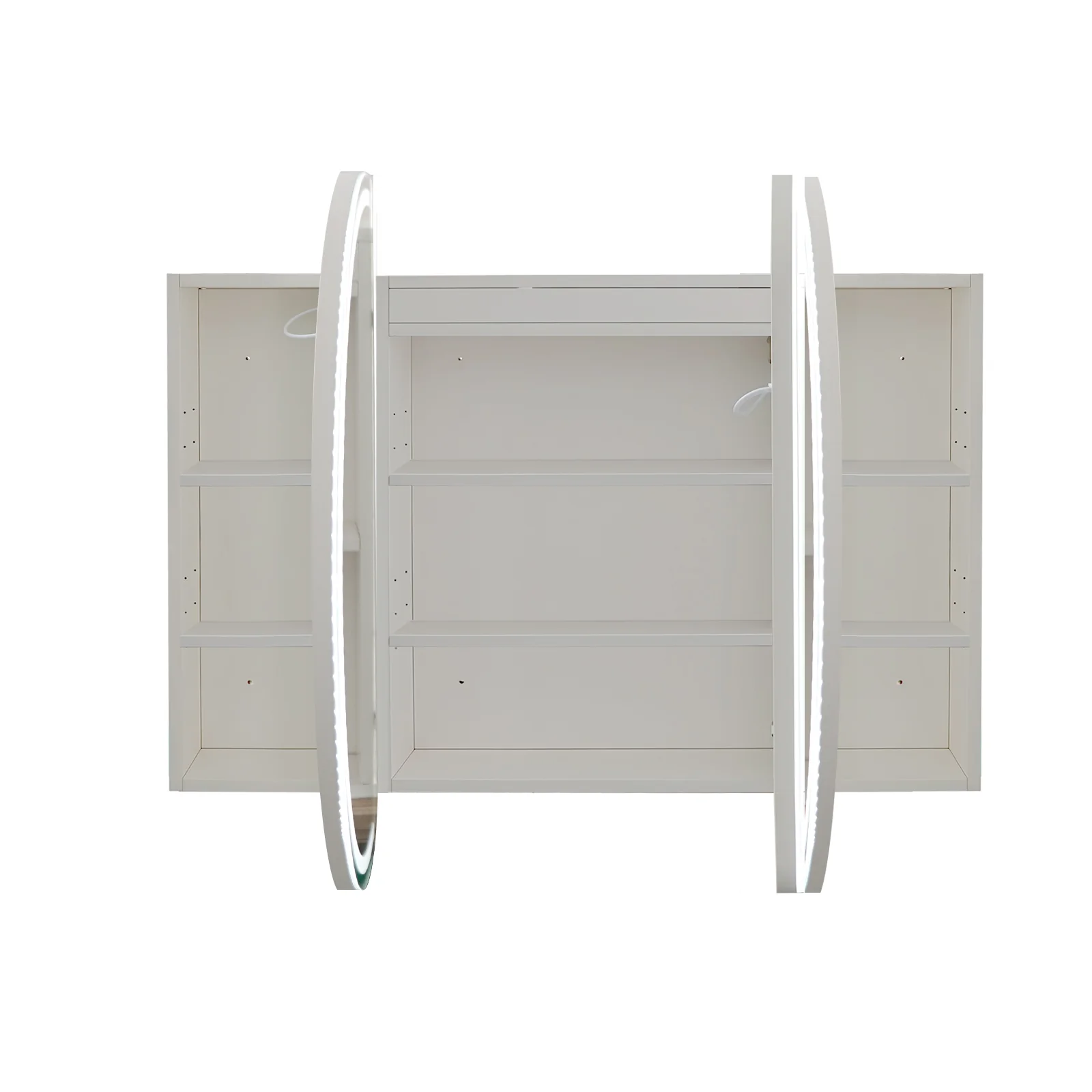 Stella Touchless LED 1200 x 700 Matte White Oval Shaving Cabinet - Image 6