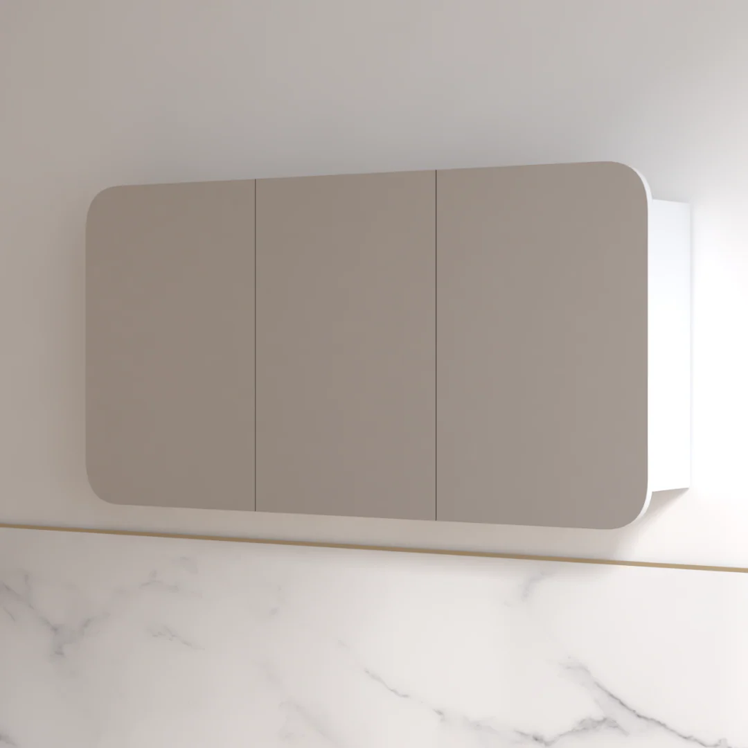 Tetra 1500 x 800mm Matte White Soft Square Shaving Cabinet - Image 3