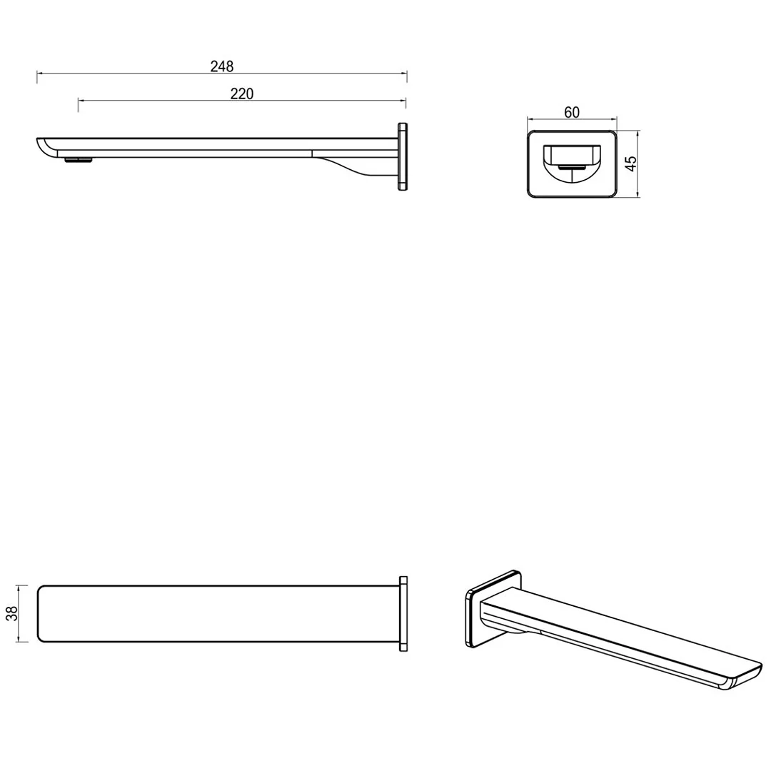 Tiago Matte Black Bath Spout - Image 4