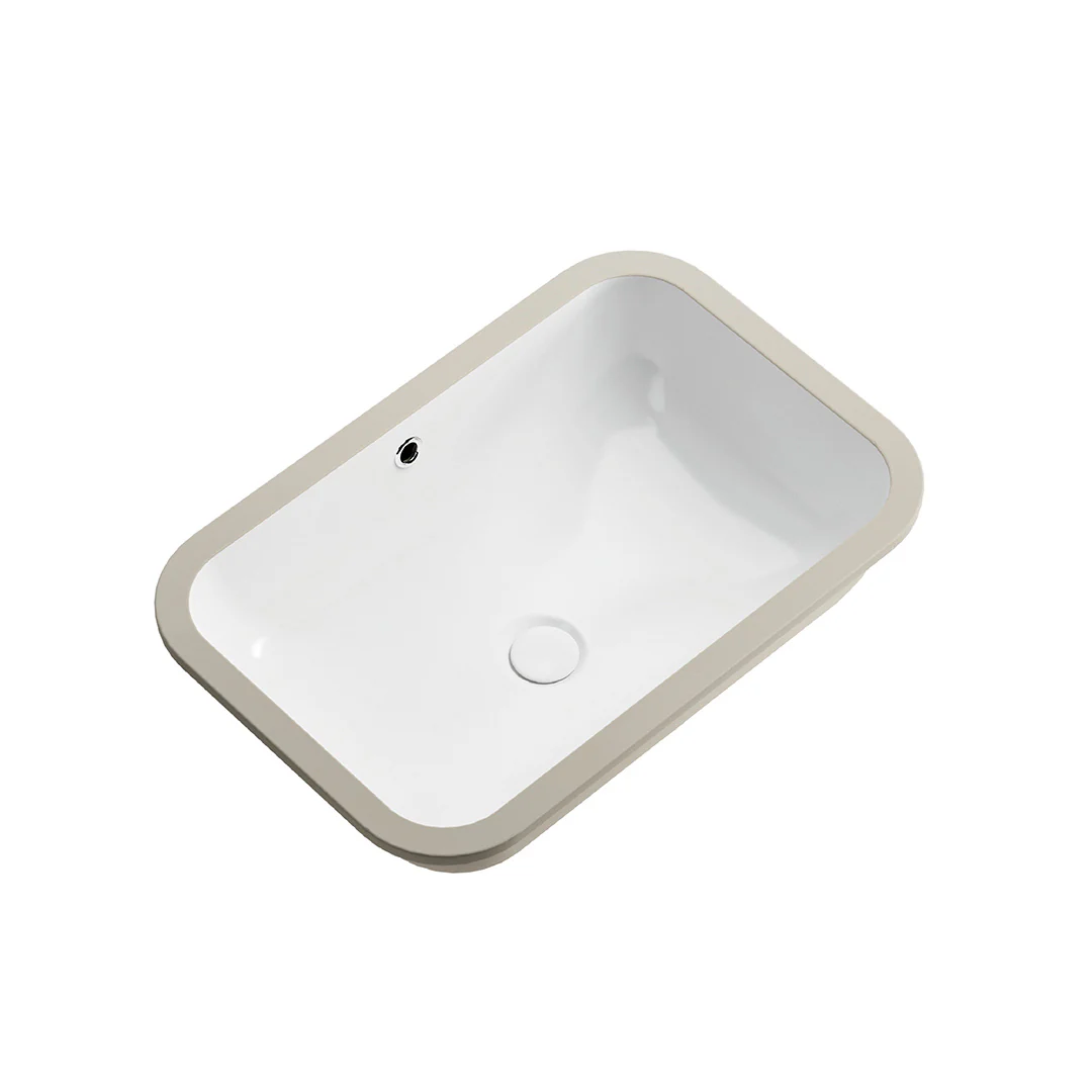 Vella 400 Rectangle Gloss White Undermount Basin