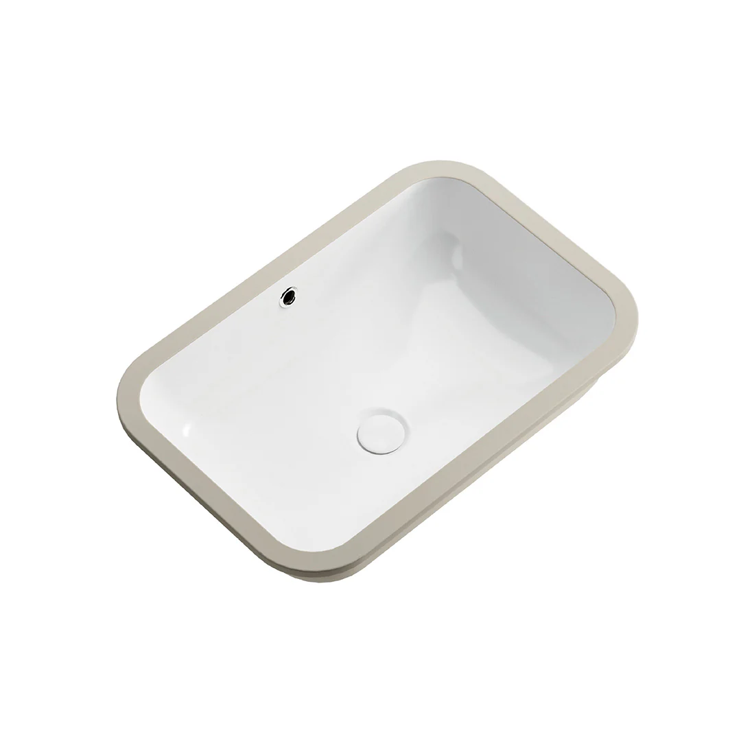 Vella 460 Rectangle Gloss White Undermount Basin