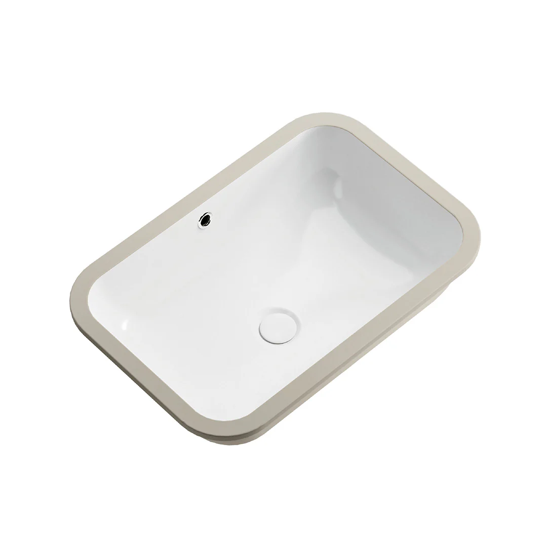 Vella 585 Rectangle Gloss White Undermount Basin