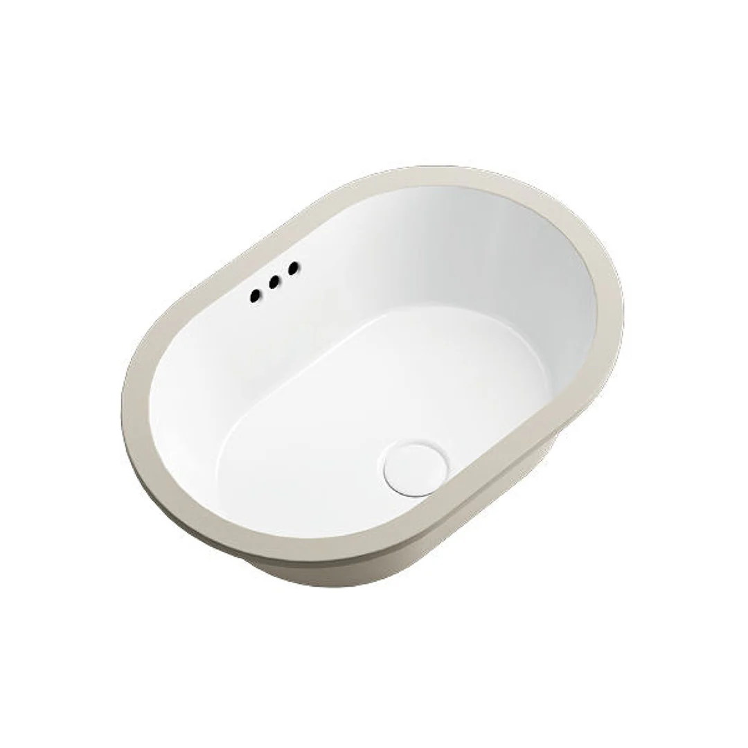 Vero 565 Oval Gloss White Undermount Basin
