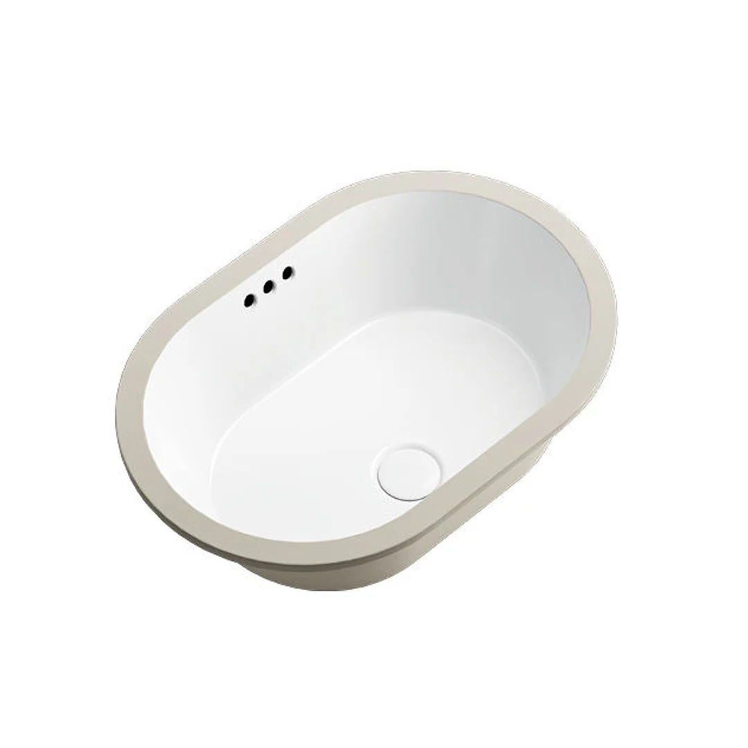 Vero 600 Oval Gloss White Undermount Basin