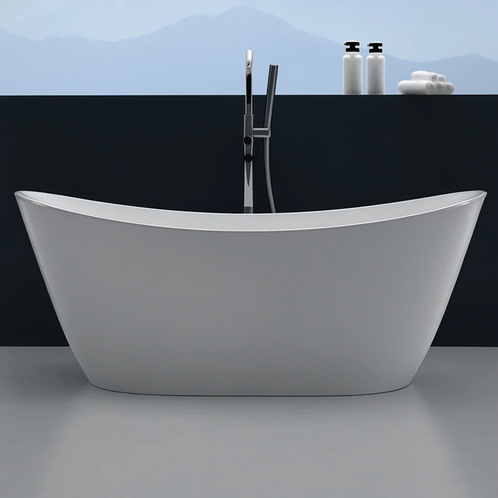 Verona 1700mm High End Gloss White Freestanding Bath