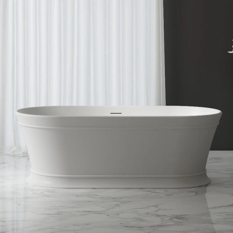 Victoria Hampton 1700mm Gloss White Oval Freestanding Bath