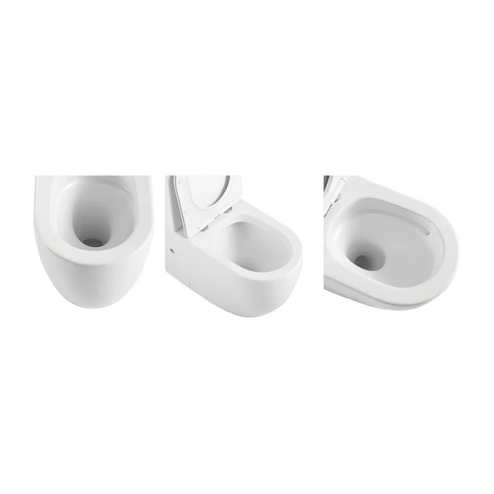 Voghera Rimless Tornado Back to Wall Toilet Suite - Image 2